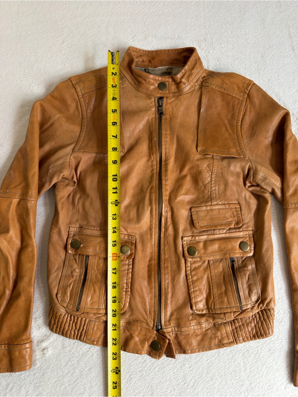 Banana Republic Cognac Leather Jacket - Picture 4 of 16
